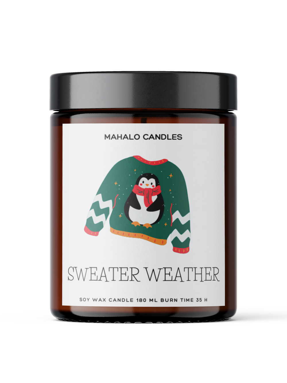 Świeca sojowa 180ml SWEATER WEATHER aromat jabłek i cynamonu Handmade MahaloCandles