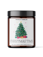 Świeca sojowa 180ml CHRISTMAS TIME esencja świątecznego nastroju Handmade MahaloCandles