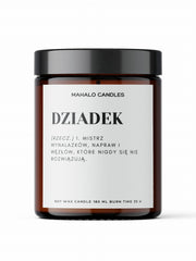 Świeca Sojowa Dzień Dziadka WANILIA & KARMEL 180ml MahaloCandles