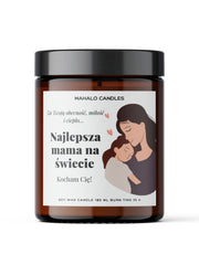 Świeca sojowa zapachowa Piwonia DLA MAMY – 180ml – Mahalo Candles