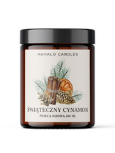 Świąteczny Cynamon – Świeca Sojowa 180 ml – MahaloCandles