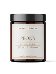 Świeca sojowa zapachowa Peony – 180ml – Mahalo Candles