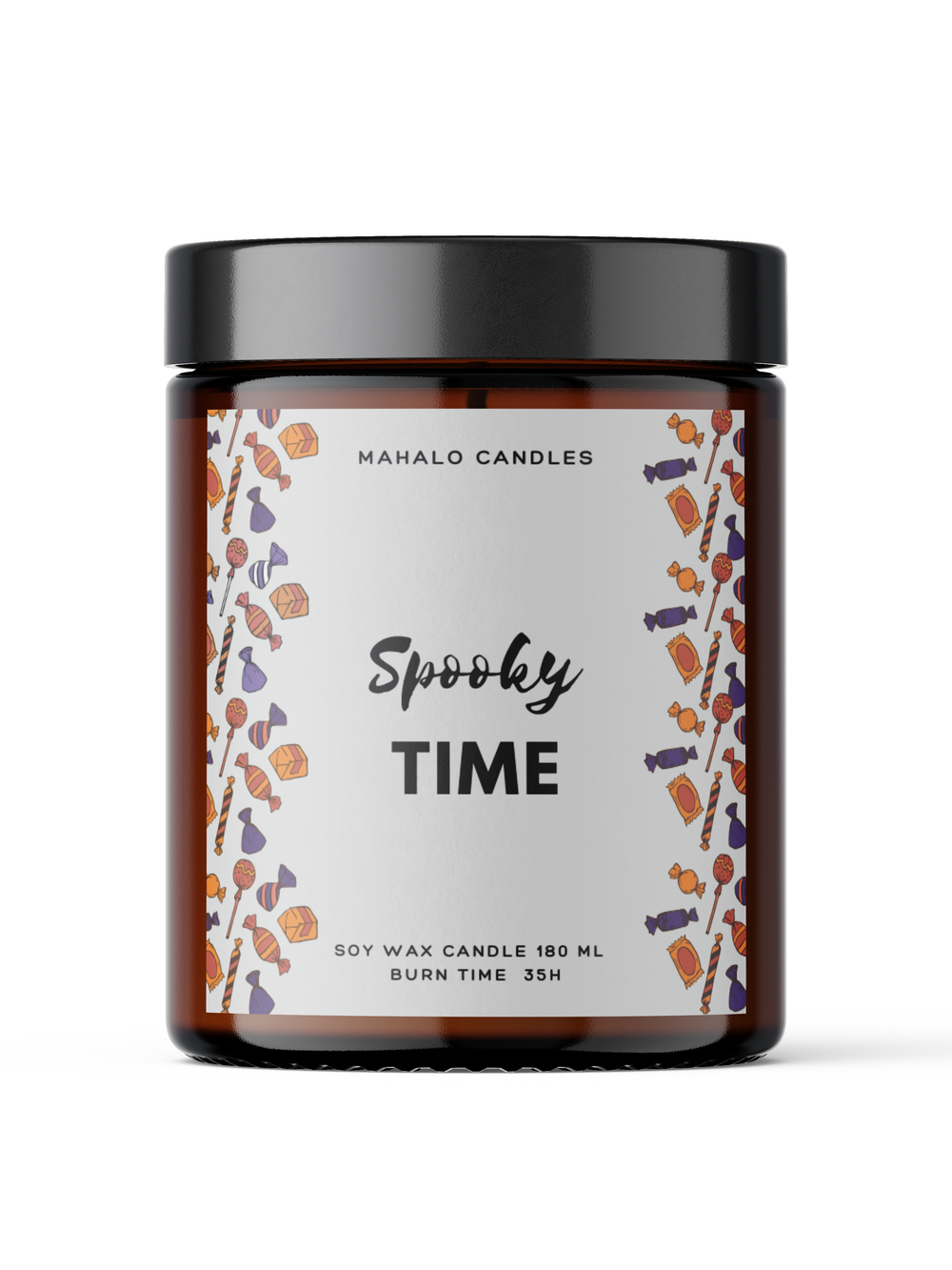 Świeca sojowa SPOOKY TIME  połączenie soczystego jabłka i rozgrzewającego cynamonu 180ml Handmade MahaloCandles