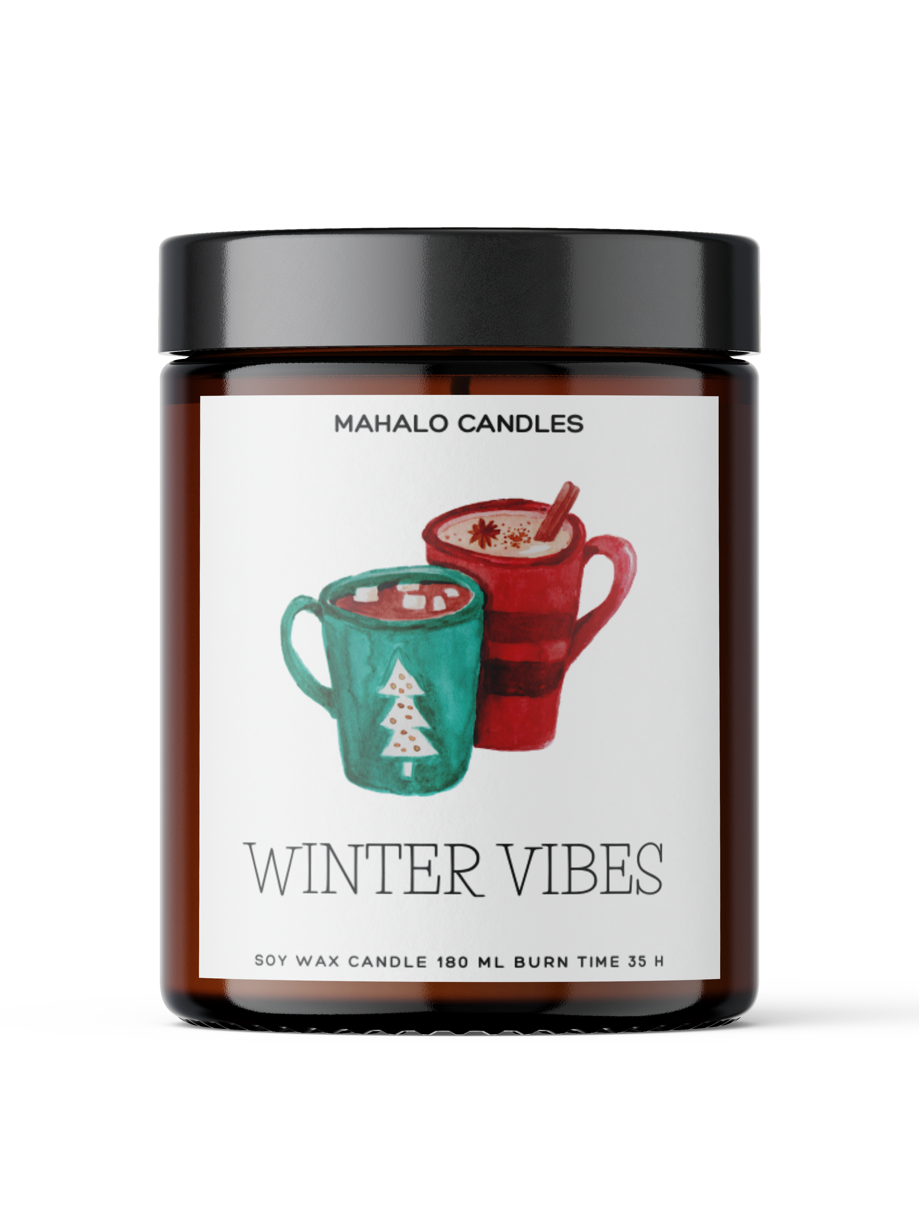 Świeca sojowa 180ml Winter Vibes Handmade MahaloCandles