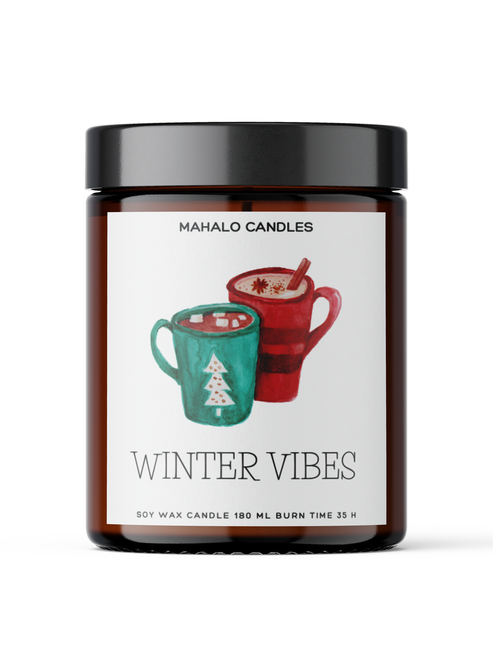 Świeca sojowa 180ml Winter Vibes Handmade MahaloCandles