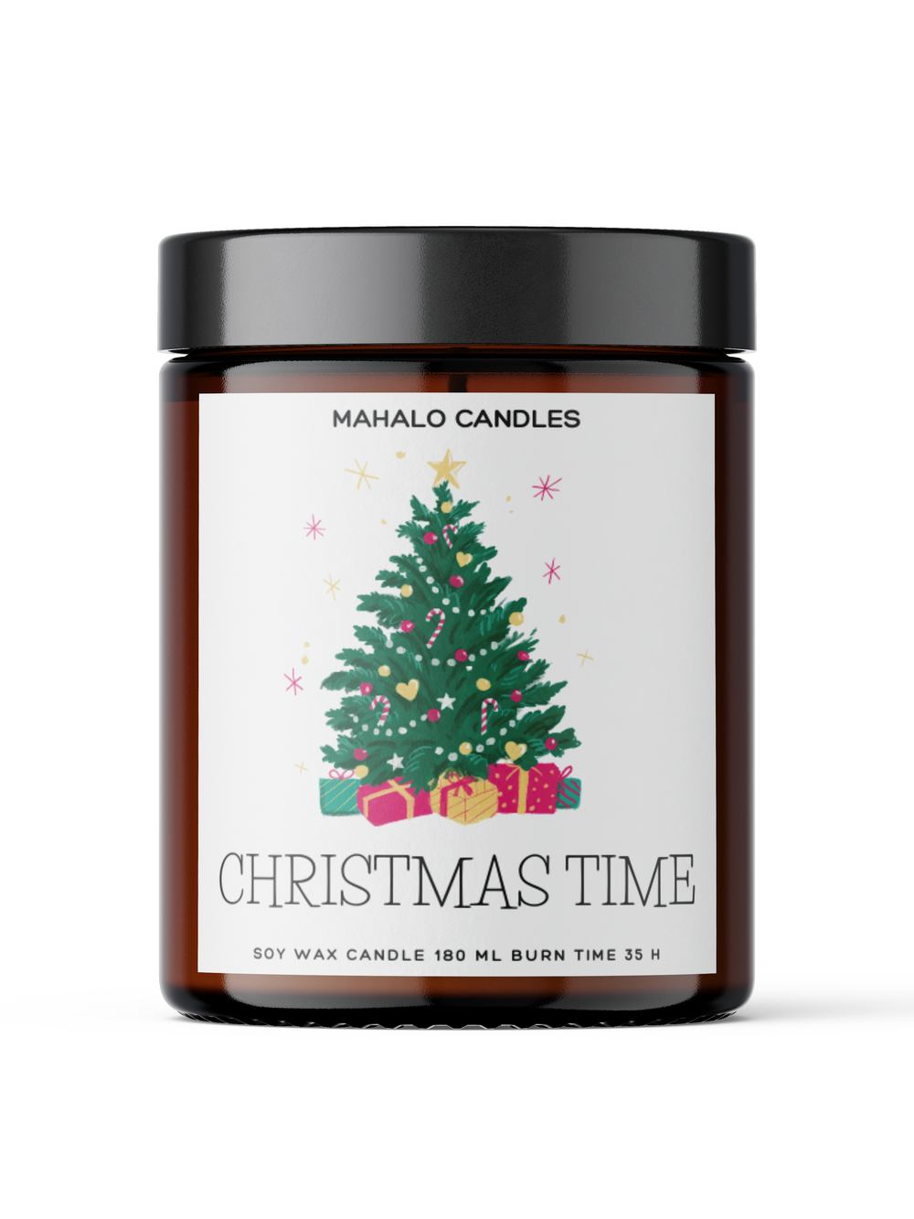 Świeca sojowa 180ml CHRISTMAS TIME  esencja świątecznego nastroju Handmade MahaloCandles