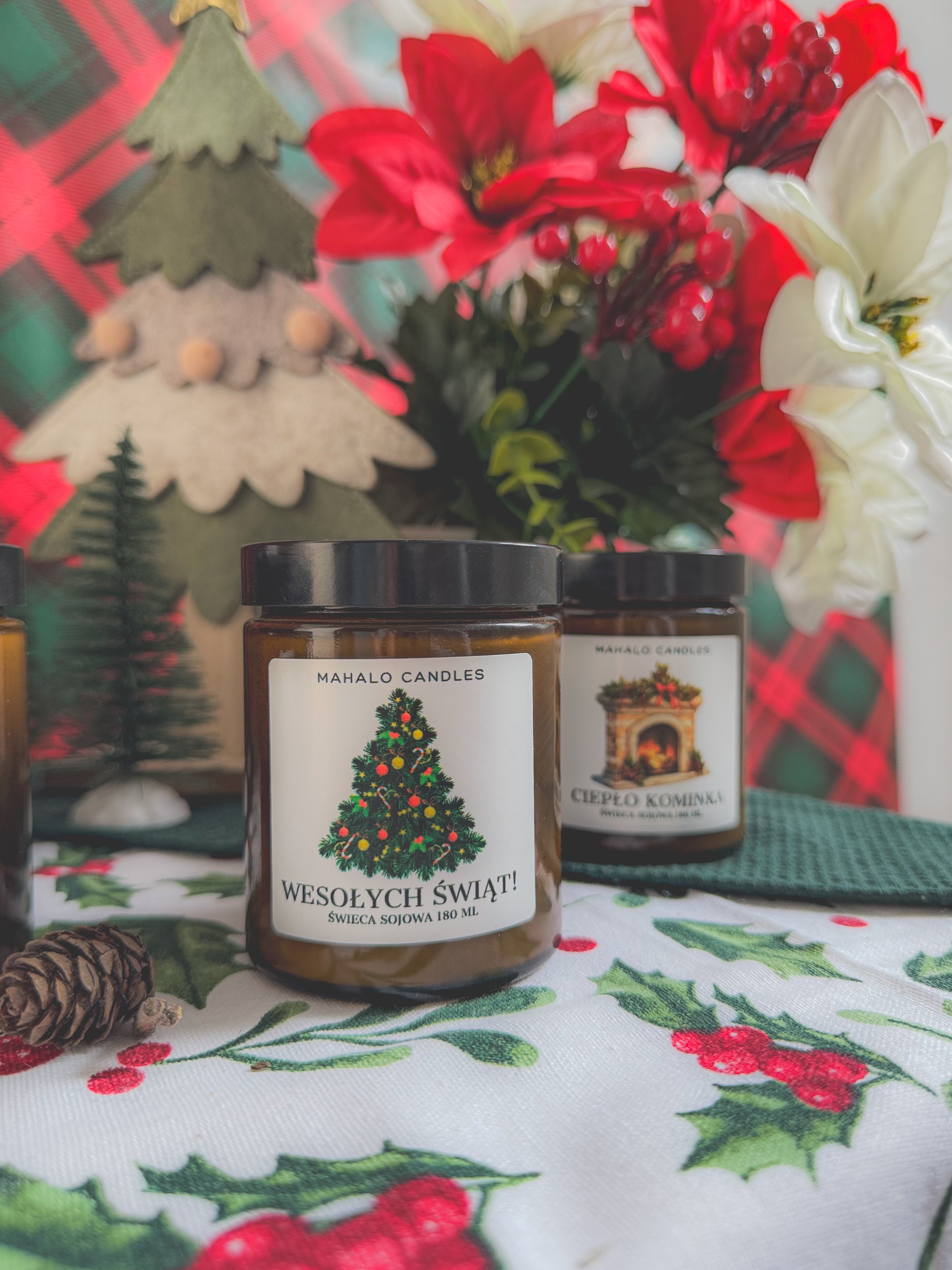 Wesołych Świąt – Świeca Sojowa 180 ml – MahaloCandles