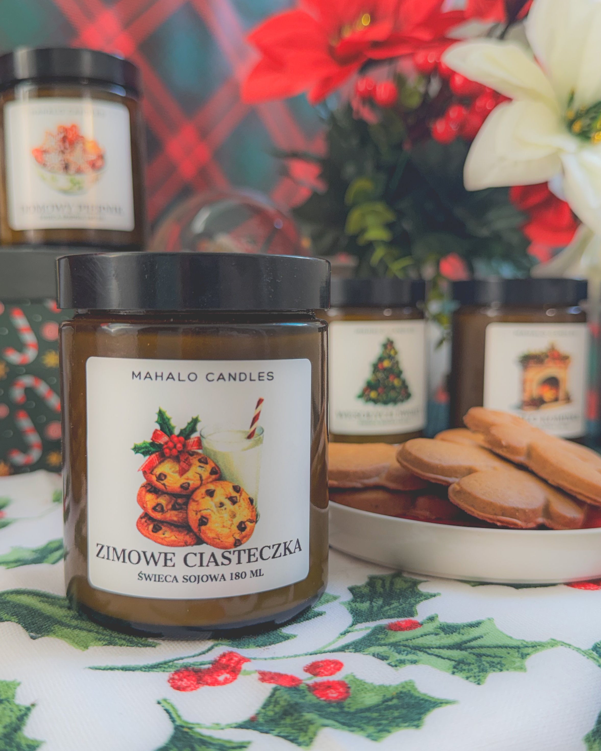 Zimowe Ciasteczka – Świeca Sojowa 180 ml – MahaloCandles