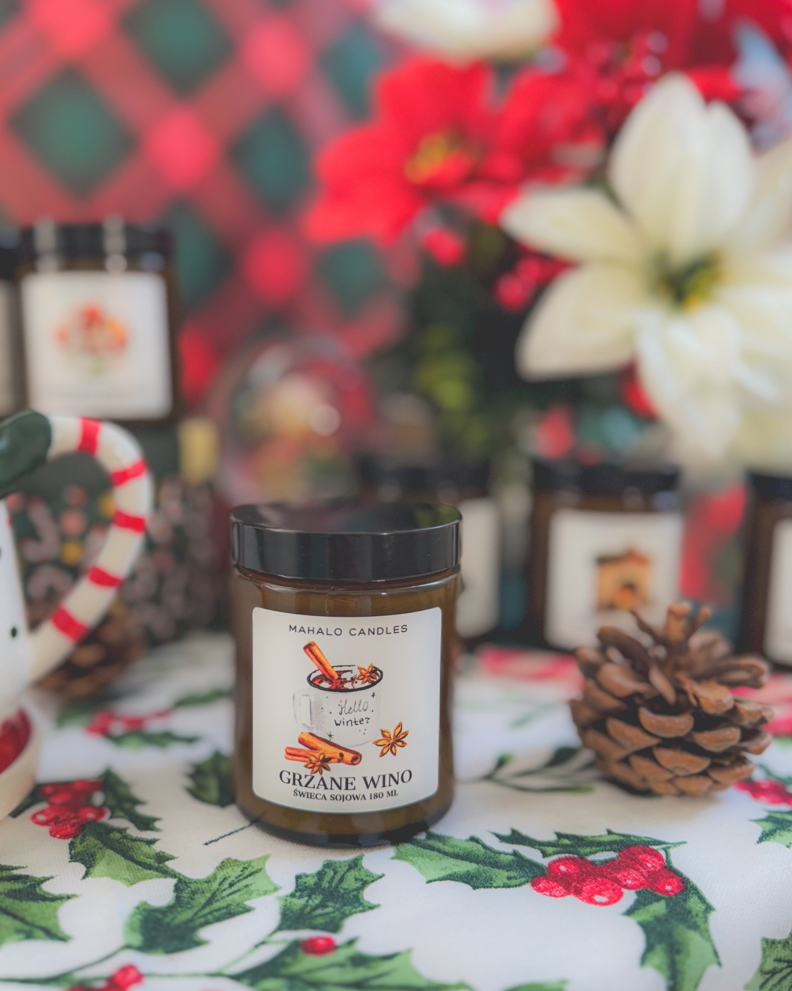 Grzane Wino – Świeca Sojowa 180 ml – MahaloCandles