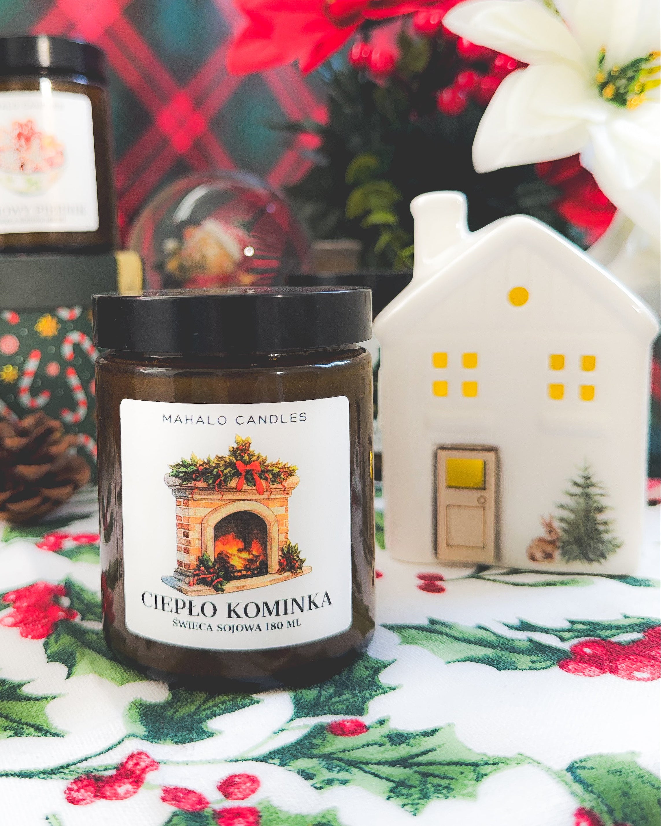 Ciepło Kominka – Świeca Sojowa 180 ml – MahaloCandles