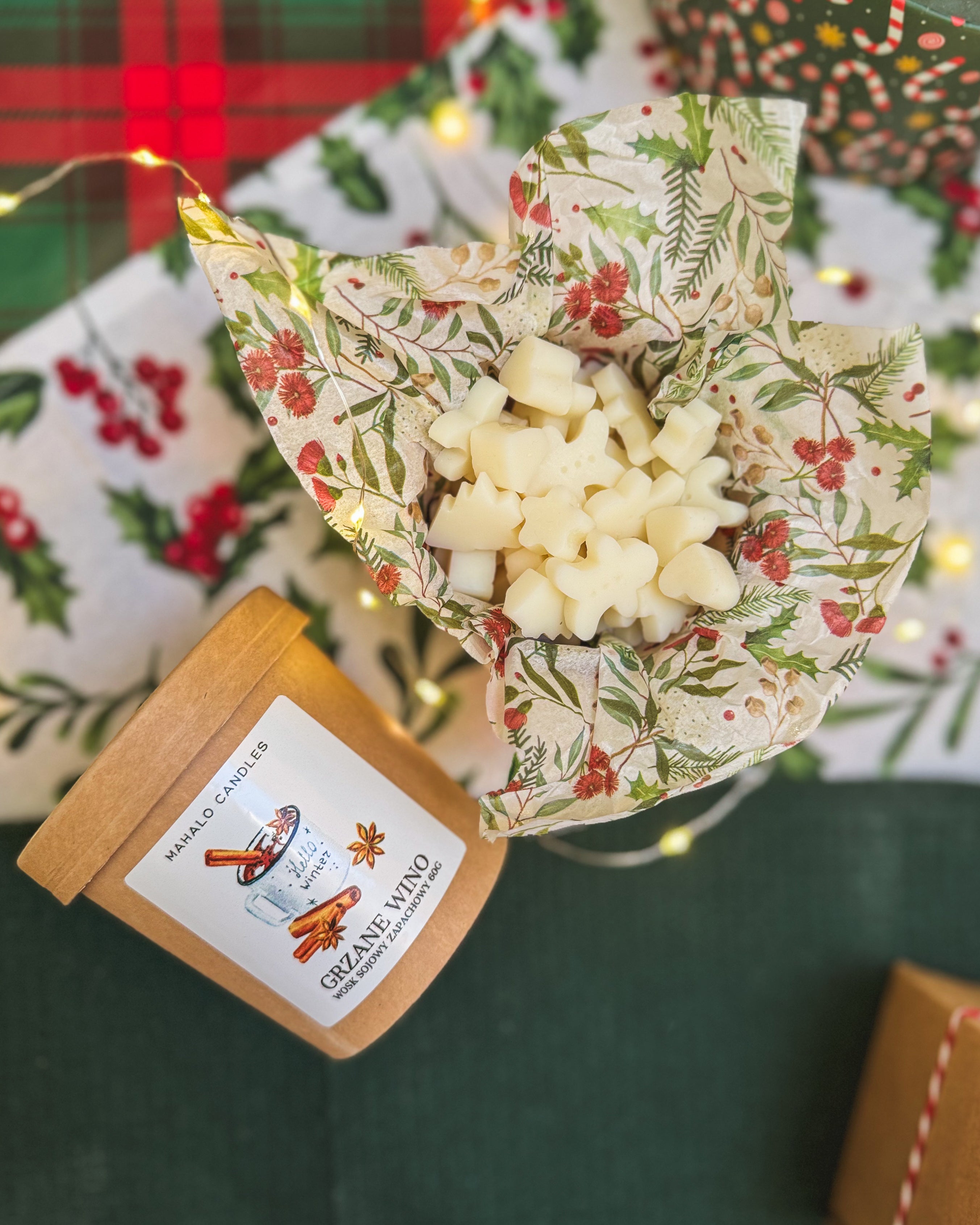 🍷 Wosk Sojowy – Grzane Wino 60g - MahaloCandles