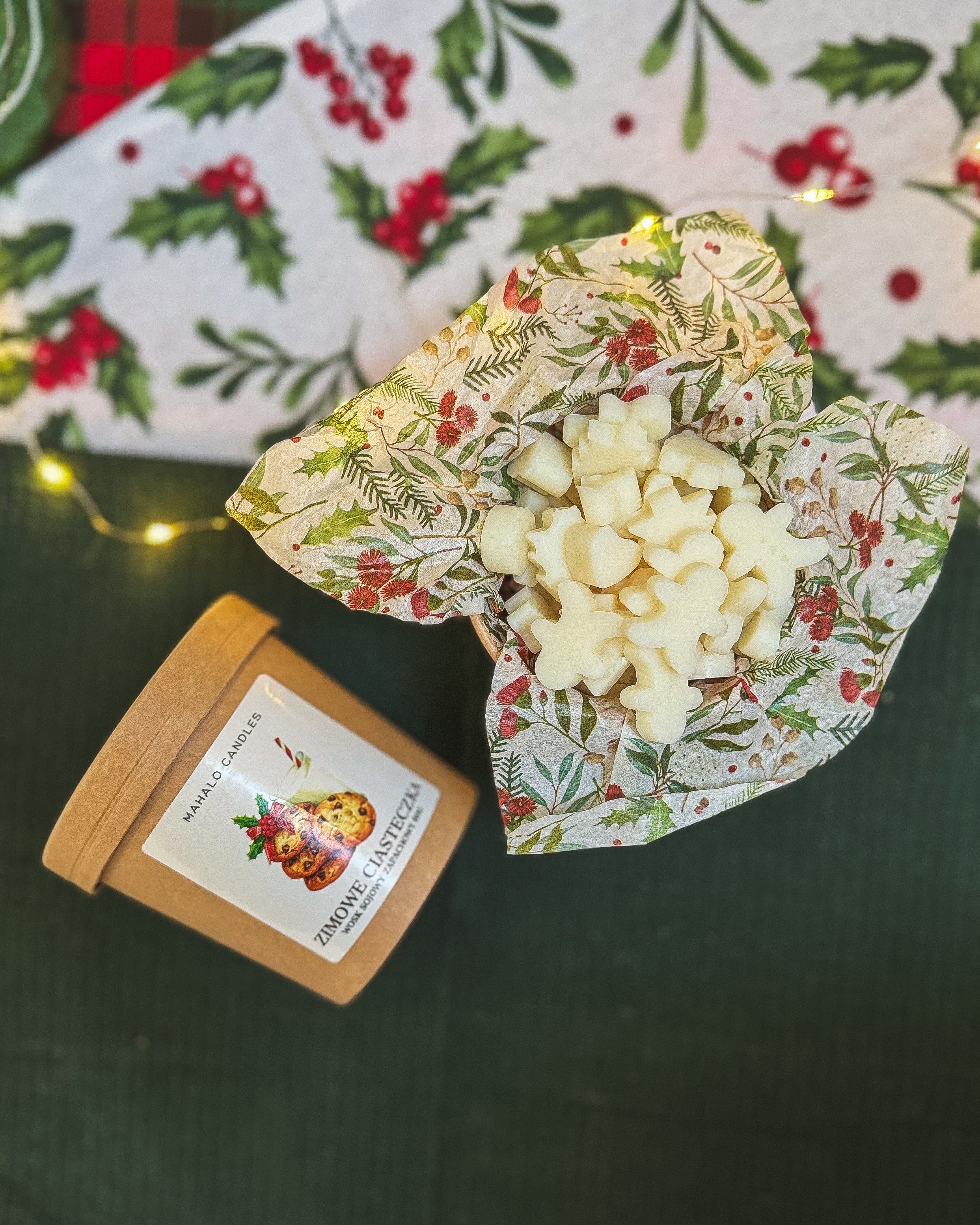 🍪 Wosk Sojowy – Zimowe Ciasteczka 60 g - MahaloCandles