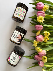 Świeca sojowa zapachowa Piwonia KOCHAM CIĘ MAMO – 180ml – Mahalo Candles