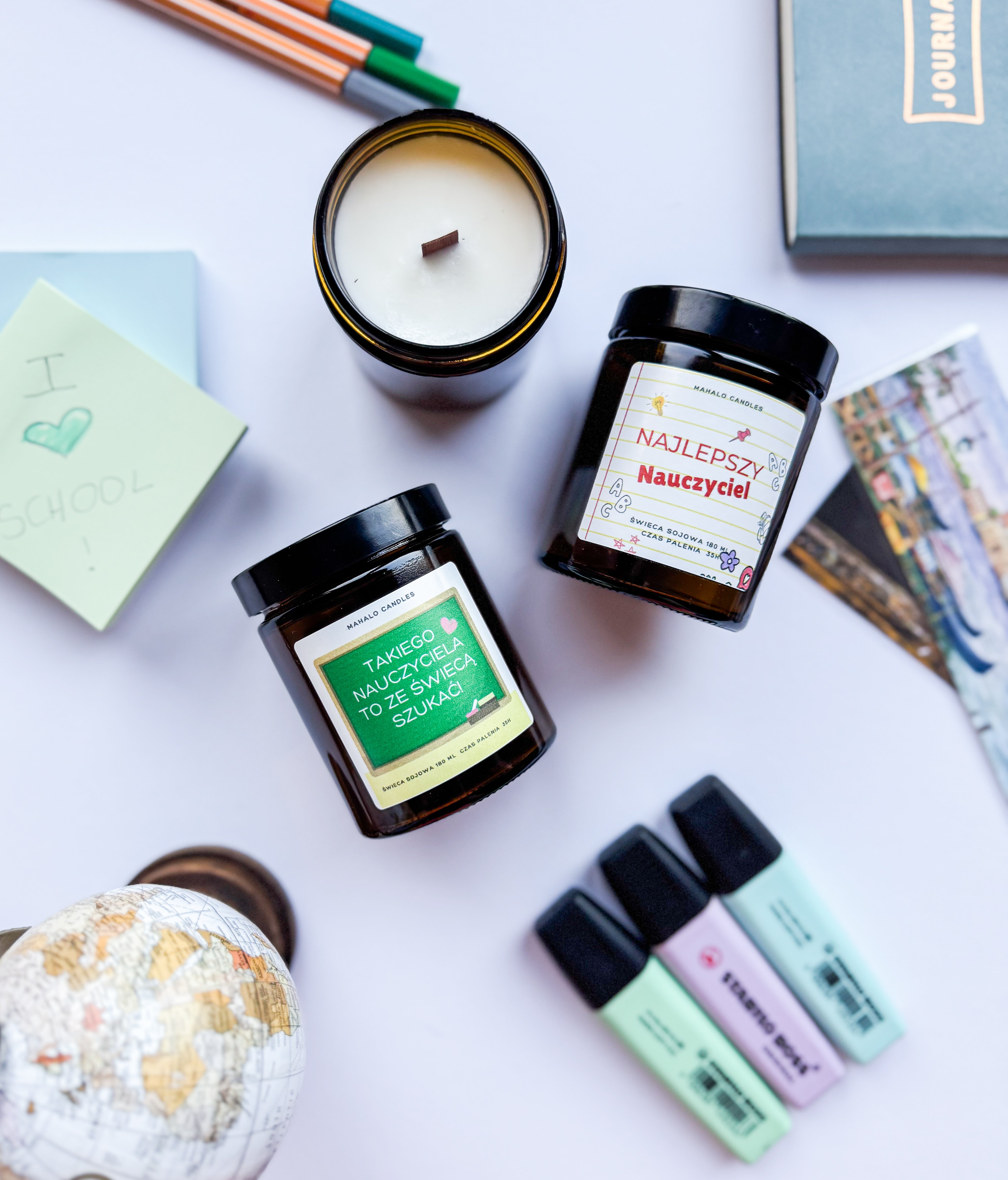 Świeca sojowa zapachowa - DLA NAUCZYCIELA - 180 ML - Mahalo Candles