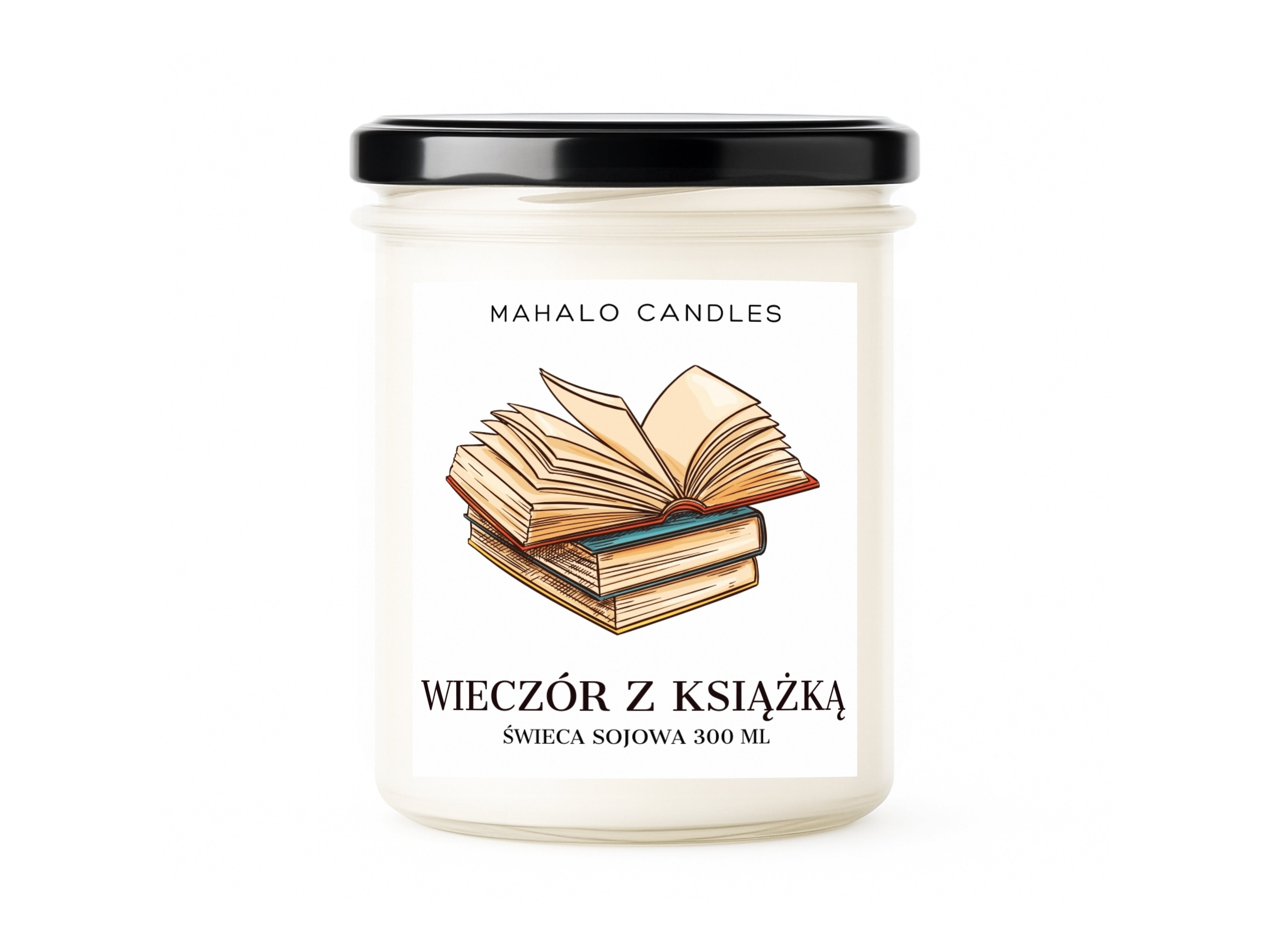 Wieczór z Książką – świeca sojowa 300 ml – MahaloCandles