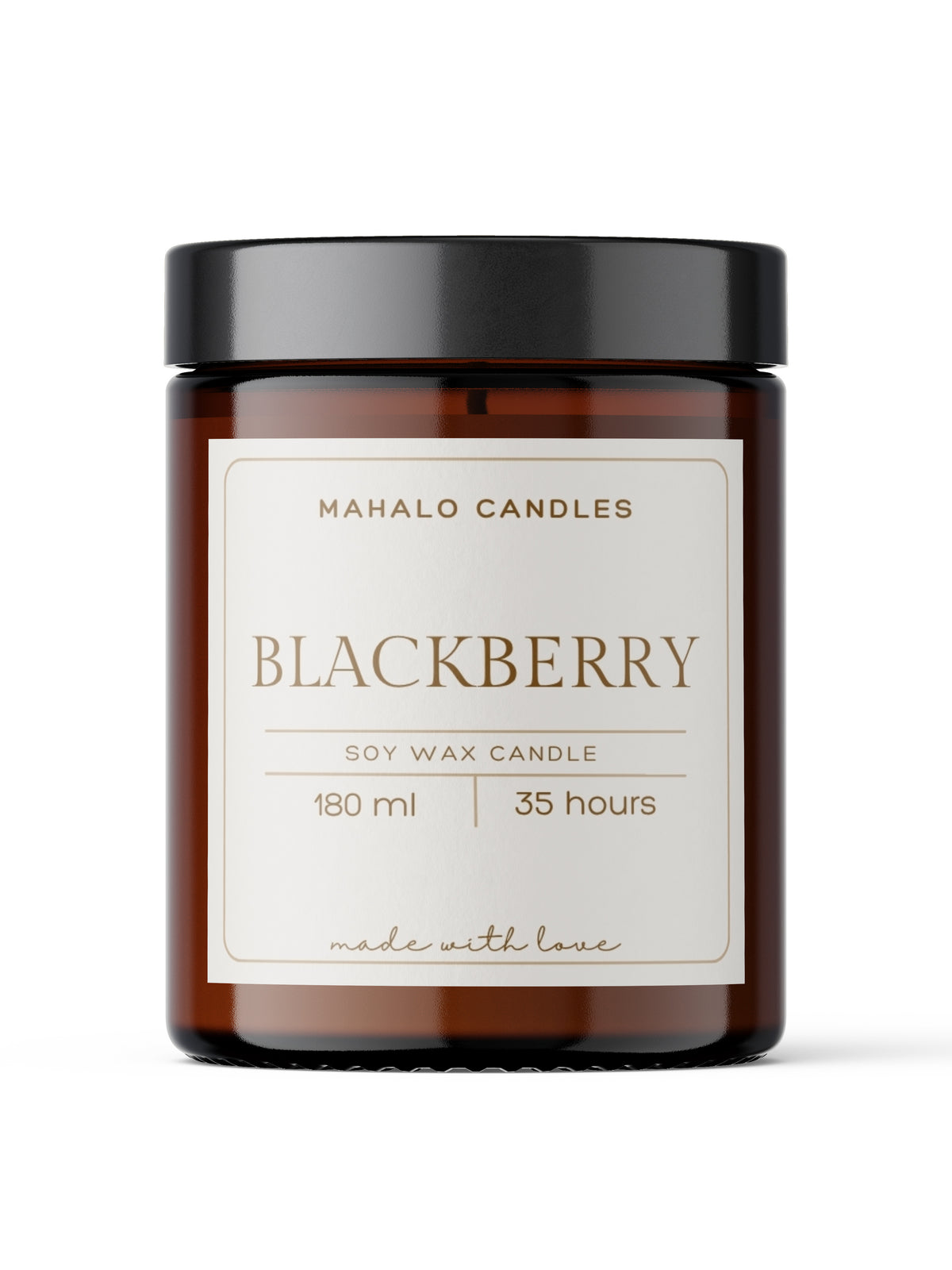 Świeca sojowa BLACKBERRY  - 180ml - Handmade MahaloCandles