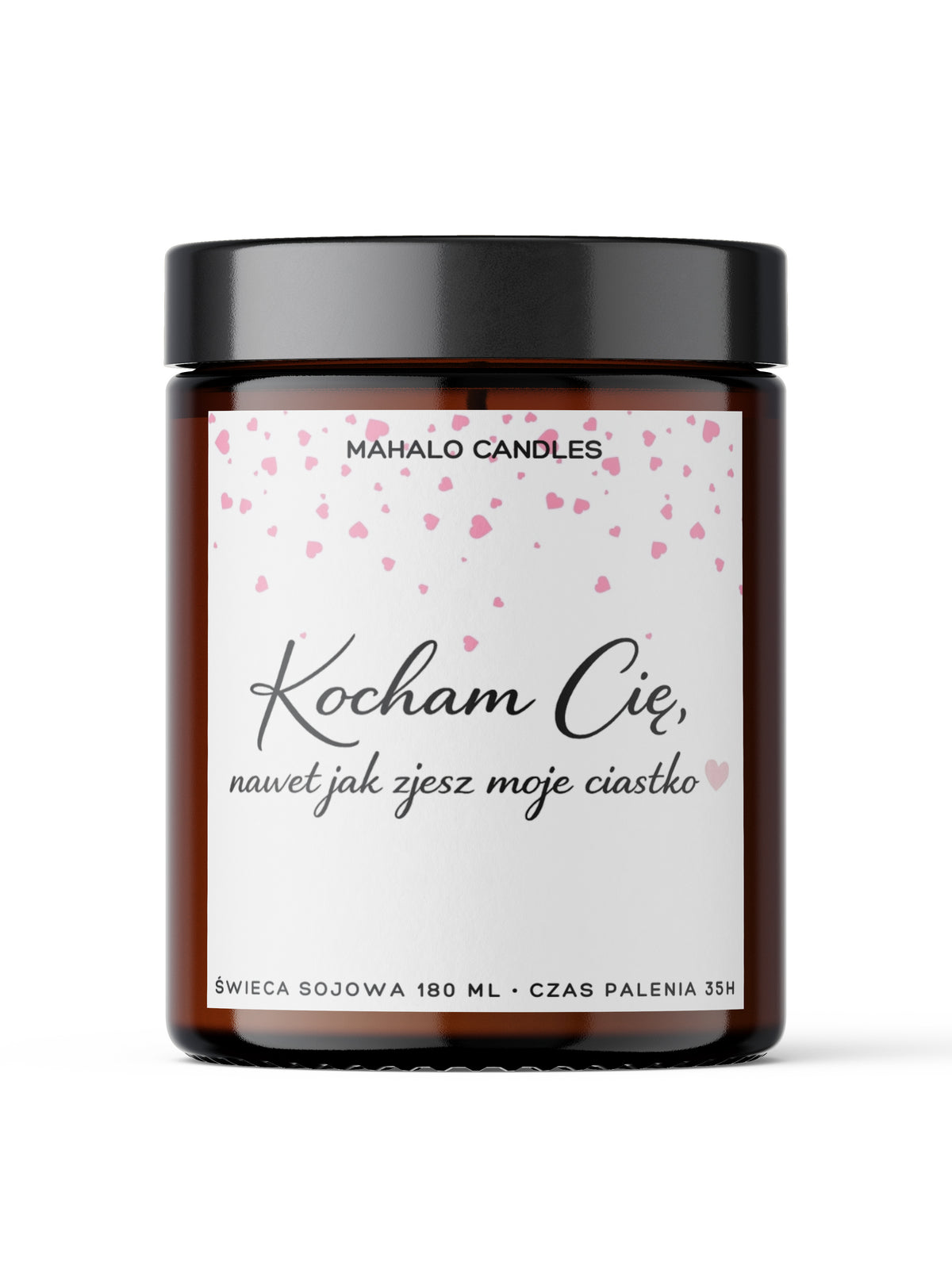 Świeca sojowa zapachowa KOCHAM CIĘ 180ml Handmade MahaloCandles