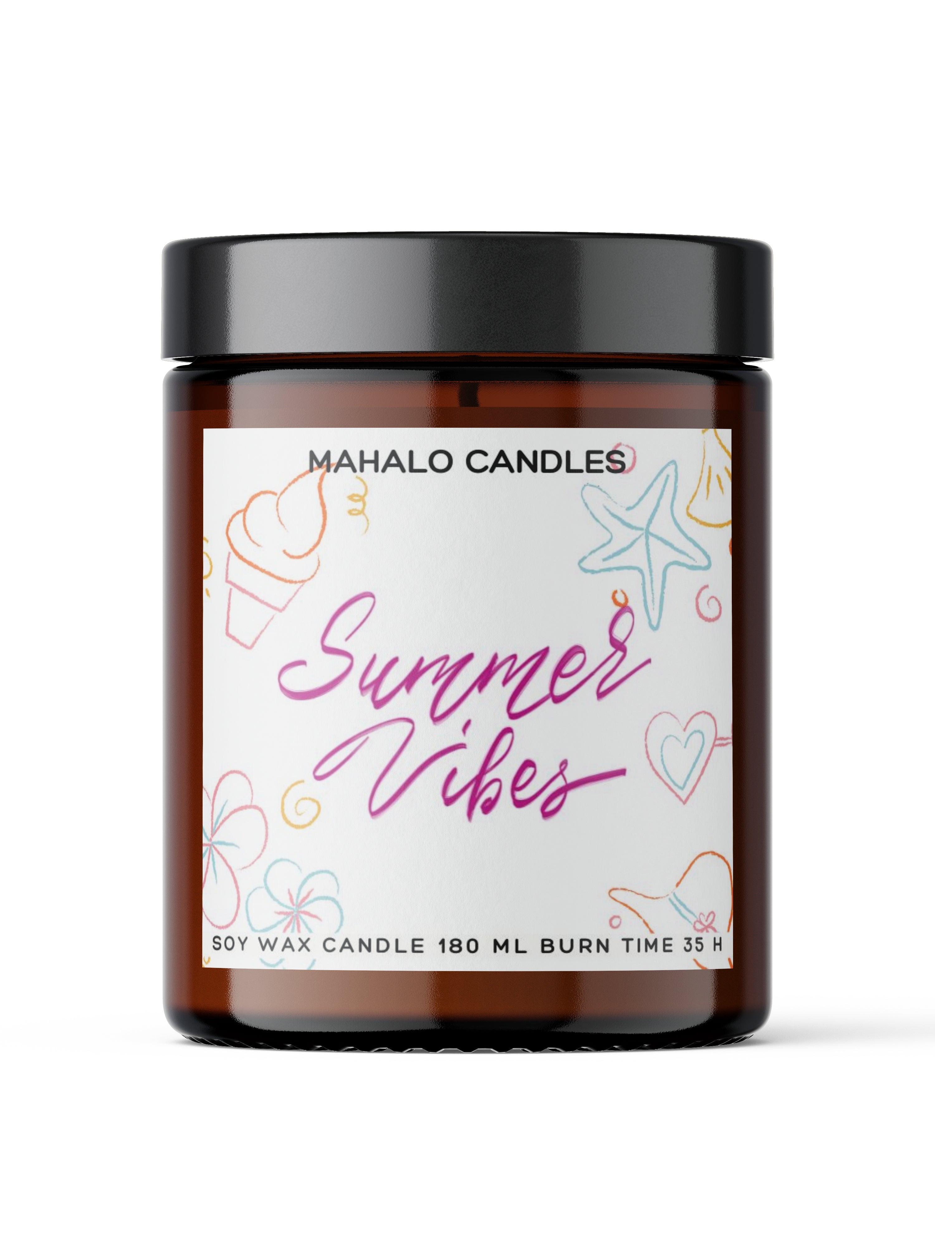 Świeca sojowa SUMMER VIBES 180ml Handmade MahaloCandles