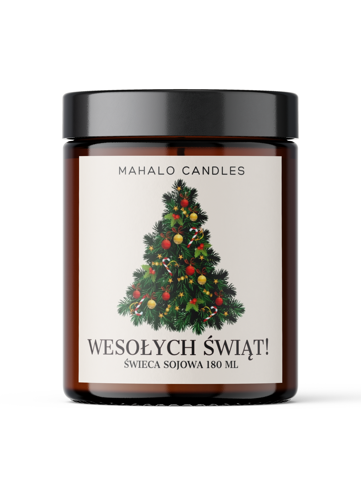 Wesołych Świąt – Świeca Sojowa 180 ml – MahaloCandles