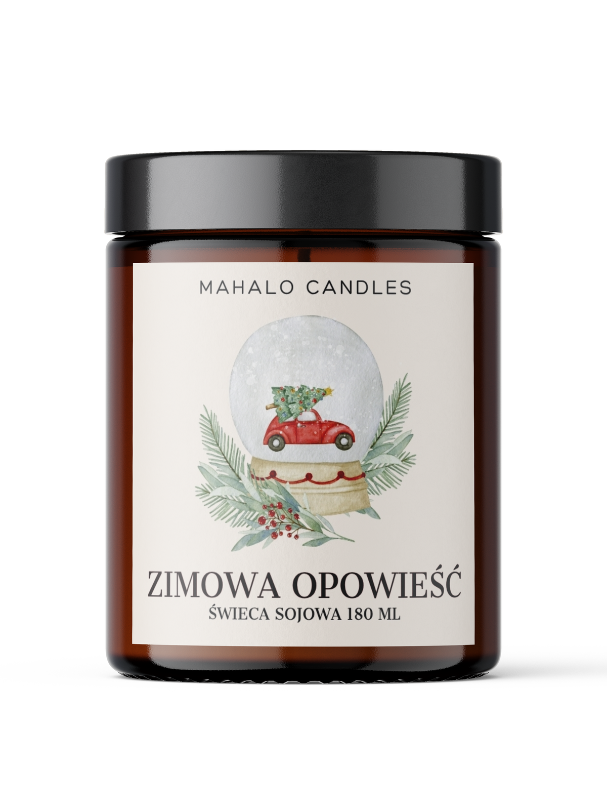 Zimowa Opowieść – Świeca Sojowa 180 ml – MahaloCandles