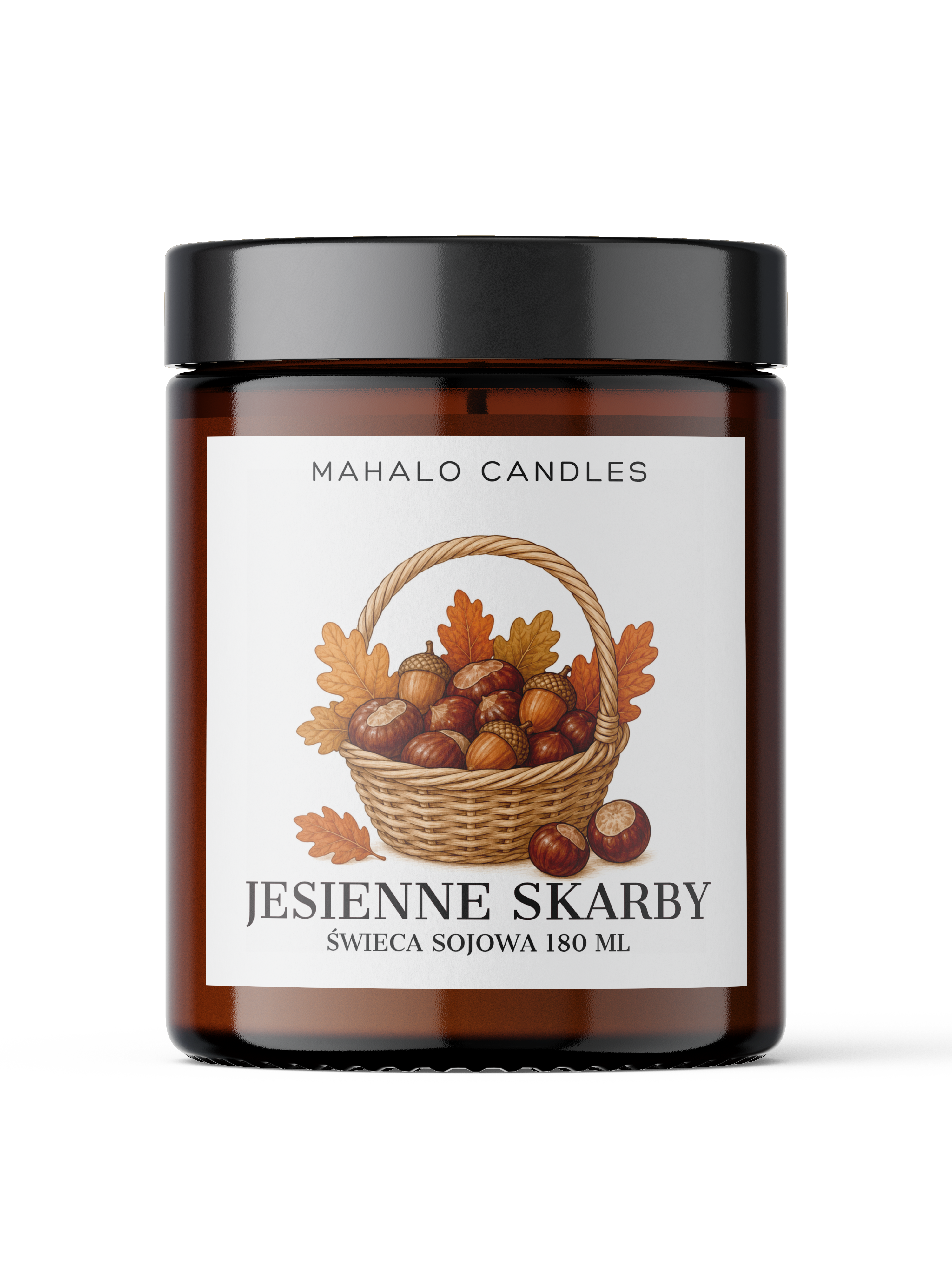 🕯️ Jesienne Skarby – świeca sojowa 180 ml – MahaloCandles
