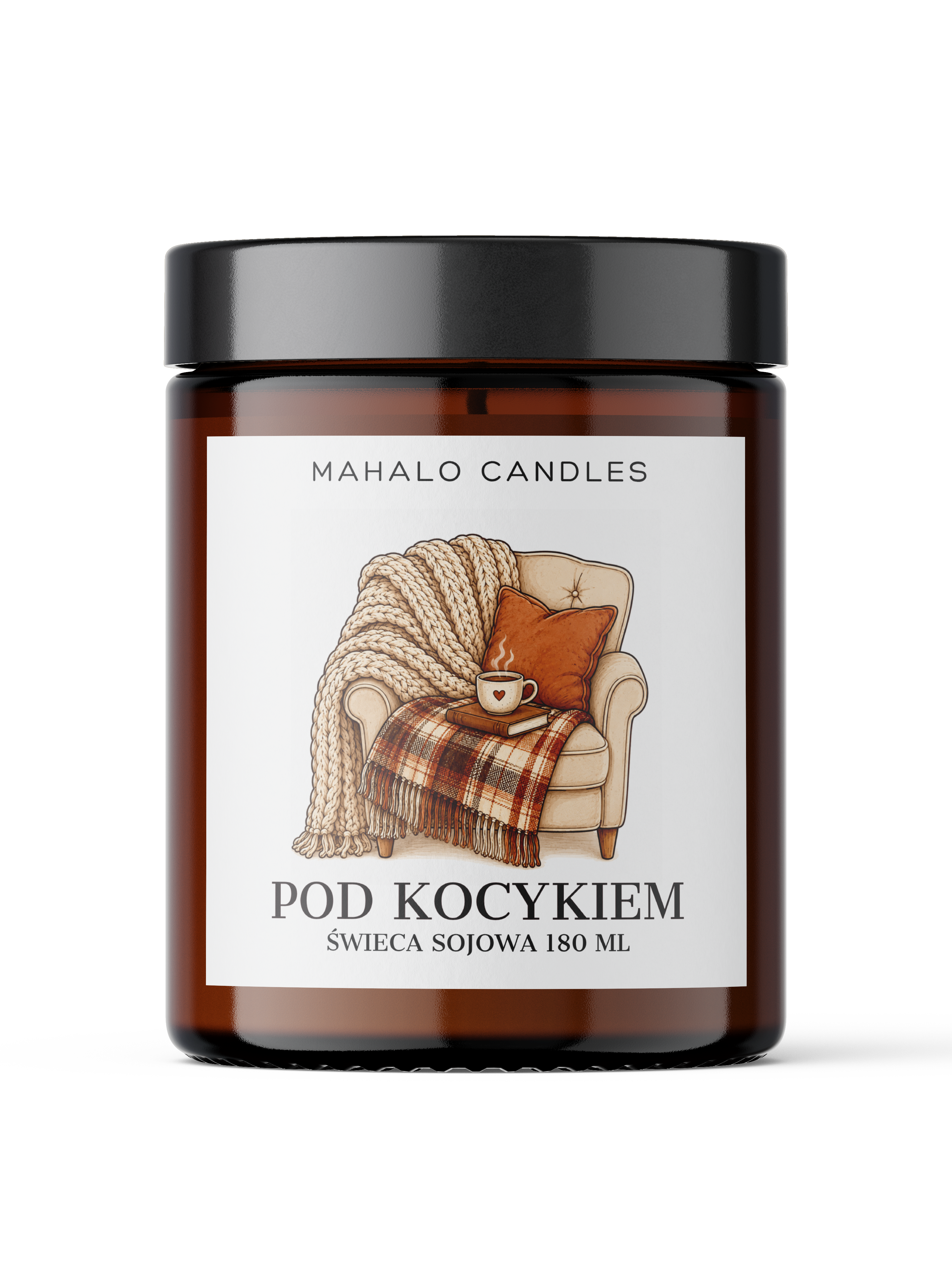 🕯️ Pod Kocykiem świeca sojowa 180 ml MahaloCandles